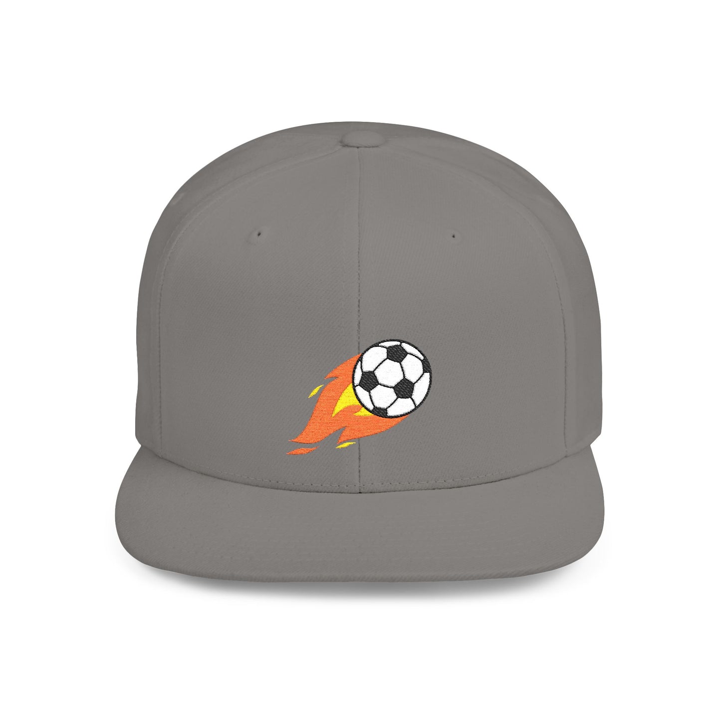Soccer Ball Flat Bill Snapback Hat - Stylish Snapback Cap for Casual Outfits and Streetwear