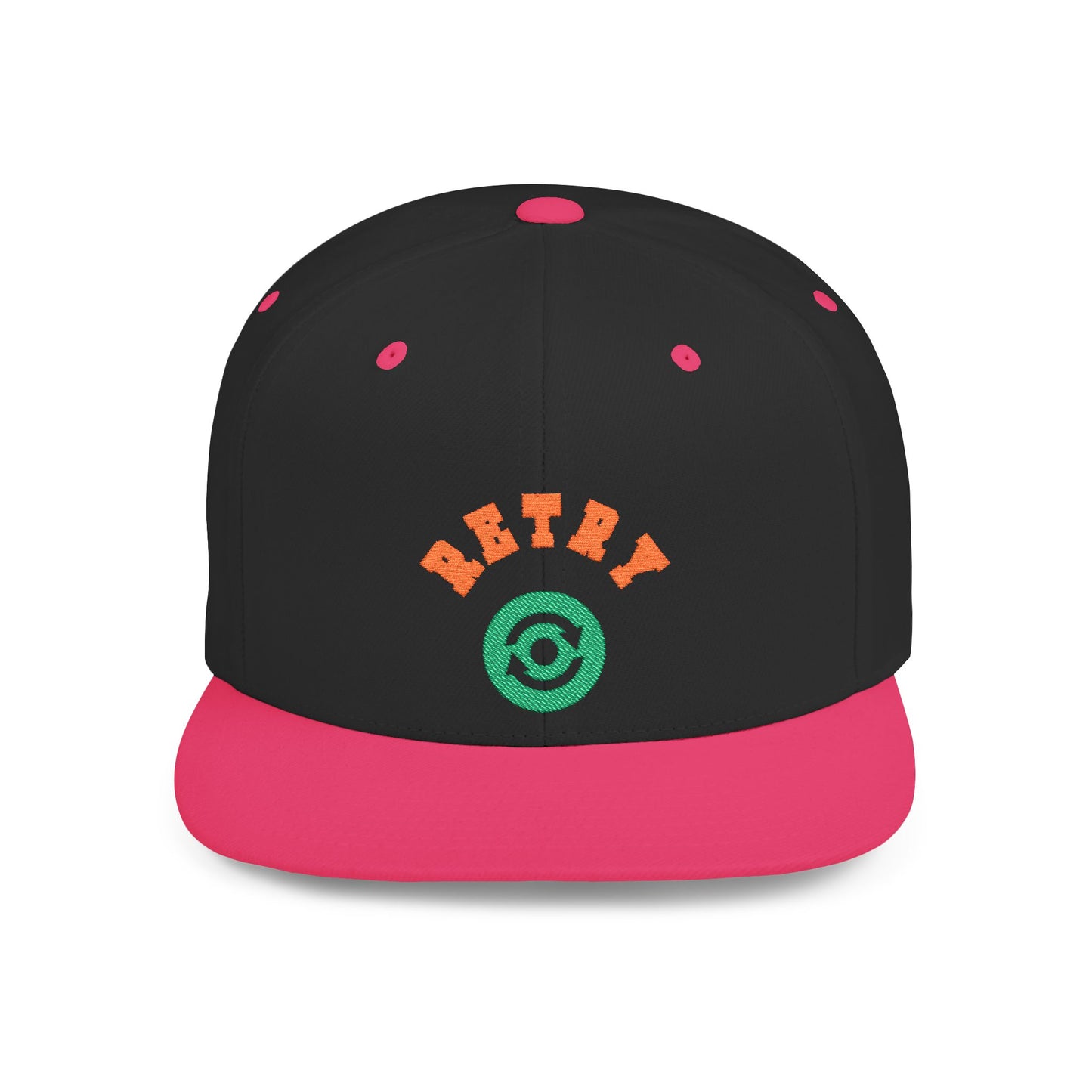 Retry Vintage Flat Bill Snapback Cap – Adjustable streetwear hat for men & women. Ideal gift for casual fashion, festivals, and urban style.