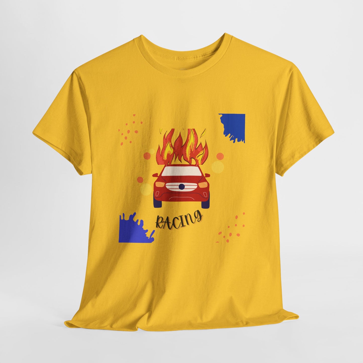 Unisex Racing Graphic T-Shirt – Heavy Cotton Car Racing Tee for Men & Women, Casual Motorsport Fan Shirt, Short Sleeve Top, Sizes S-5XL