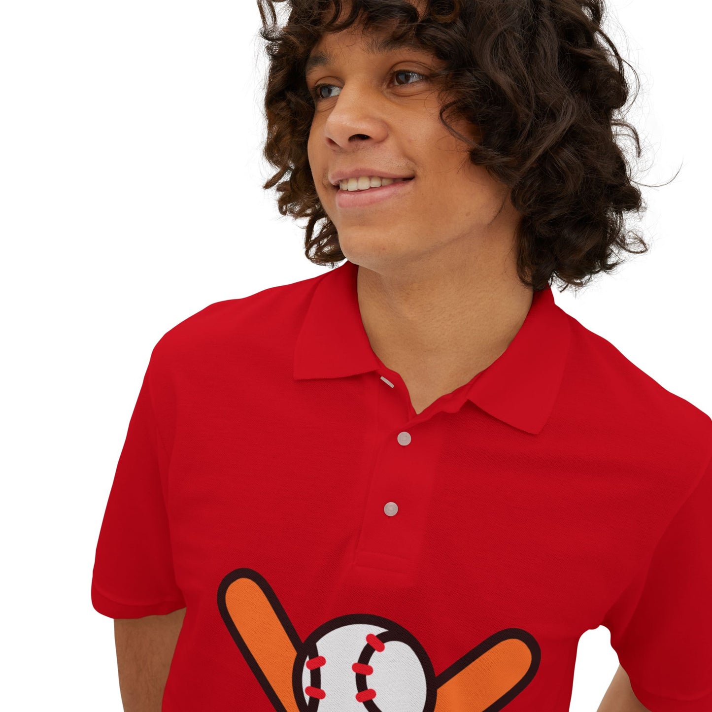 Men's Polo Tee - Baseball Piqué Polo