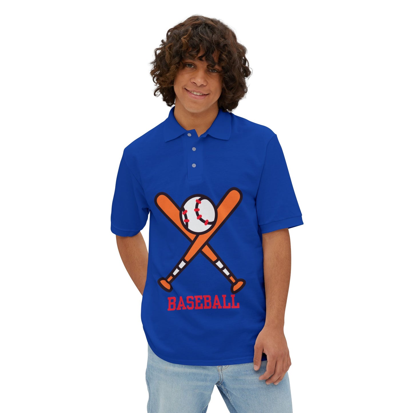 Men's Polo Tee - Baseball Piqué Polo