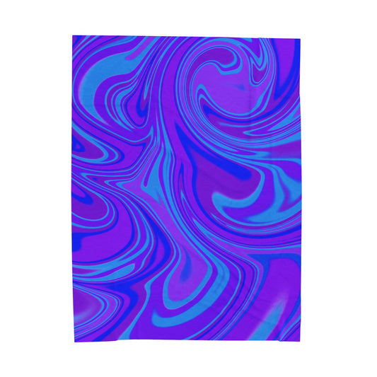 Velveteen Plush Blanket - Vibrant Abstract Cozy Throw for Home Decor