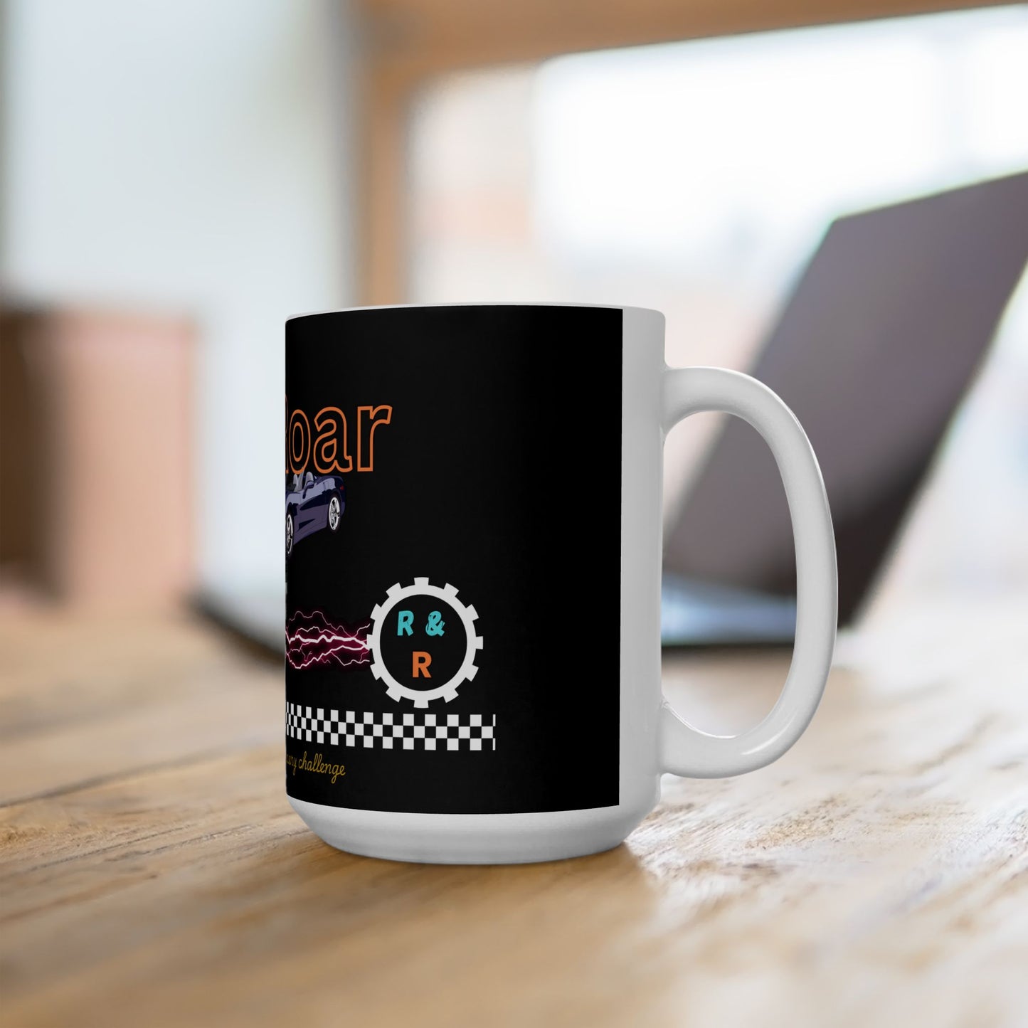 Racing Mug - Rush & Roar Ceramic Mug - Perfect Gift for Car and Motorcycle Enthusiasts