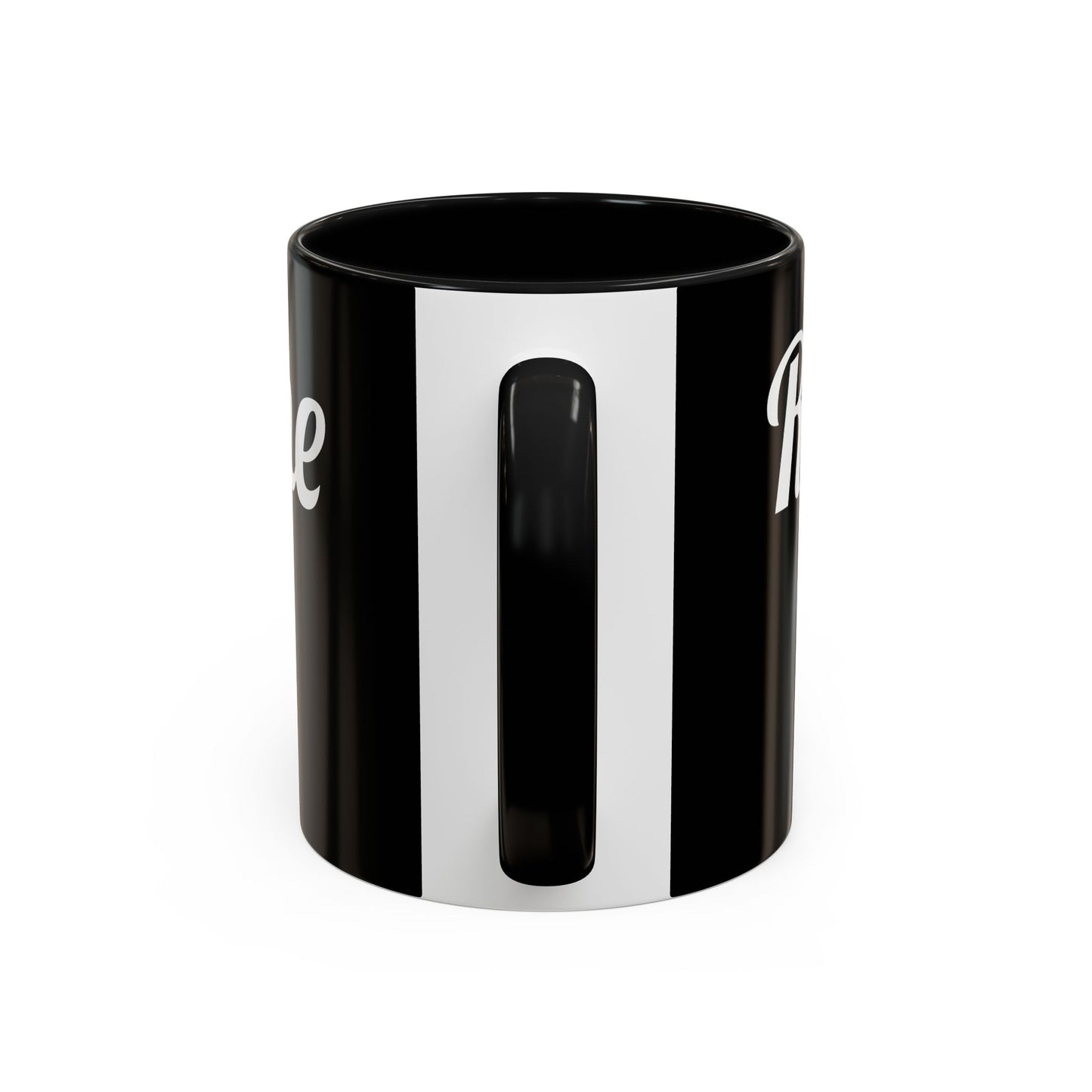 Rise & Shine Accent Coffee Mug - Motivational Black Mug for Morning Boost