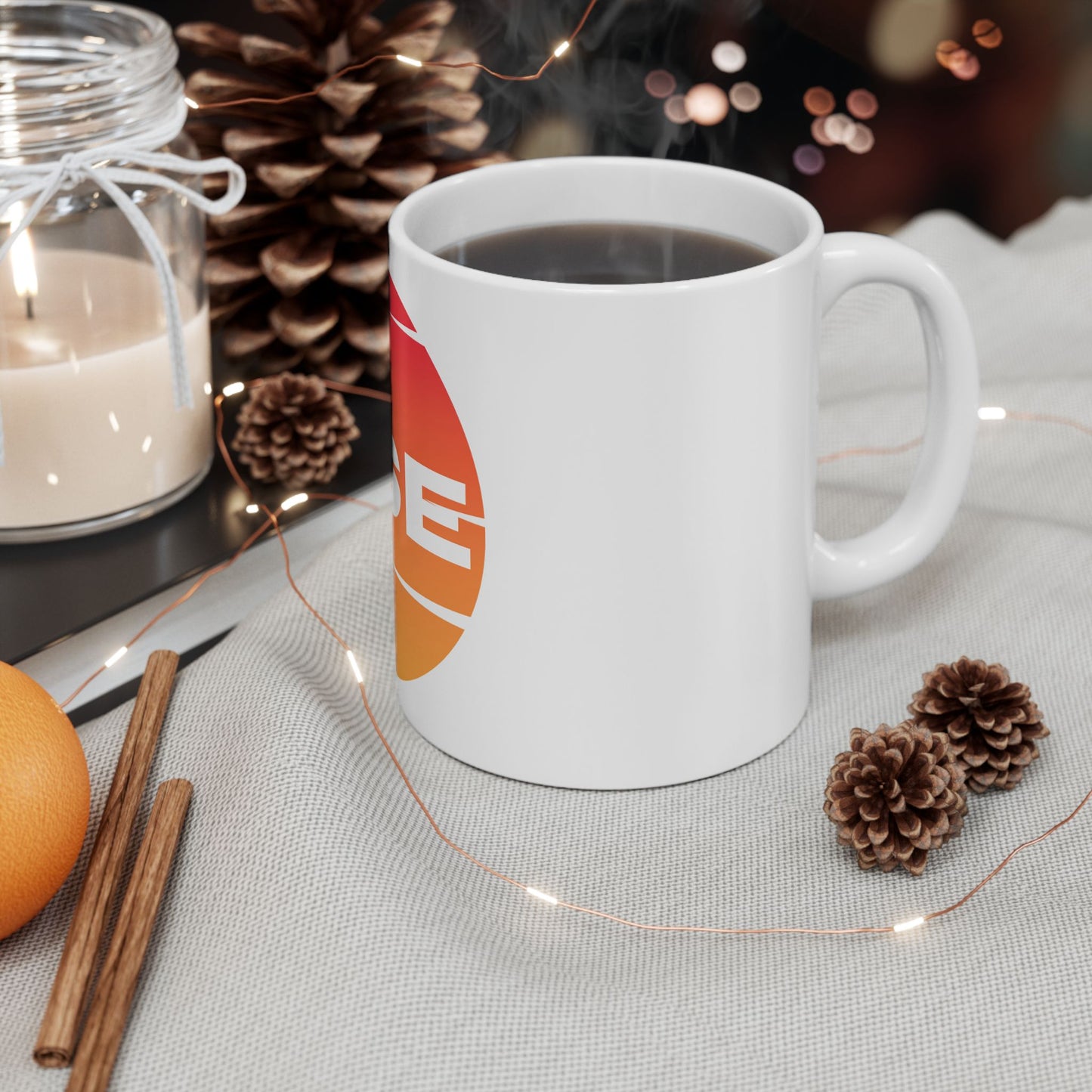Inspirational Ceramic Mug with 'RISE' Motivational design