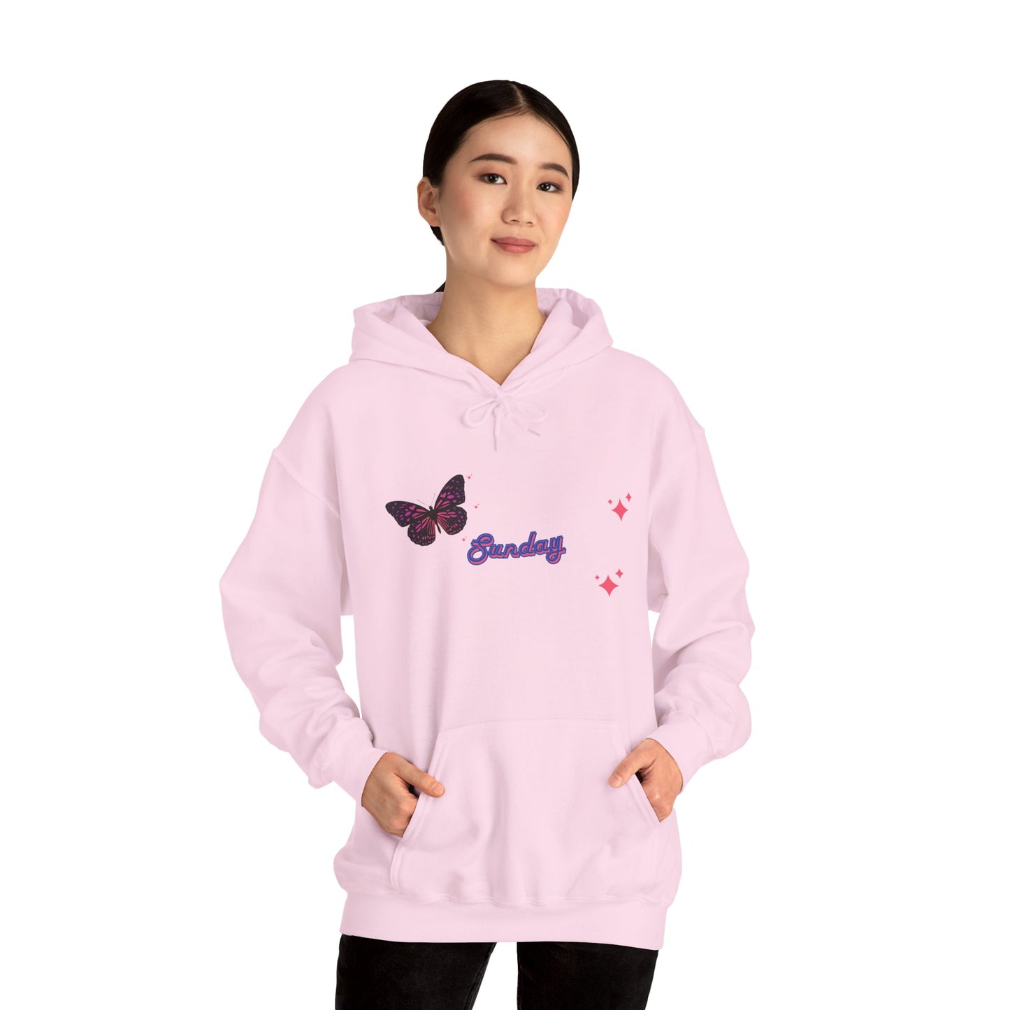 Butterfly Sunday Hoodie Sweatshirt For Women