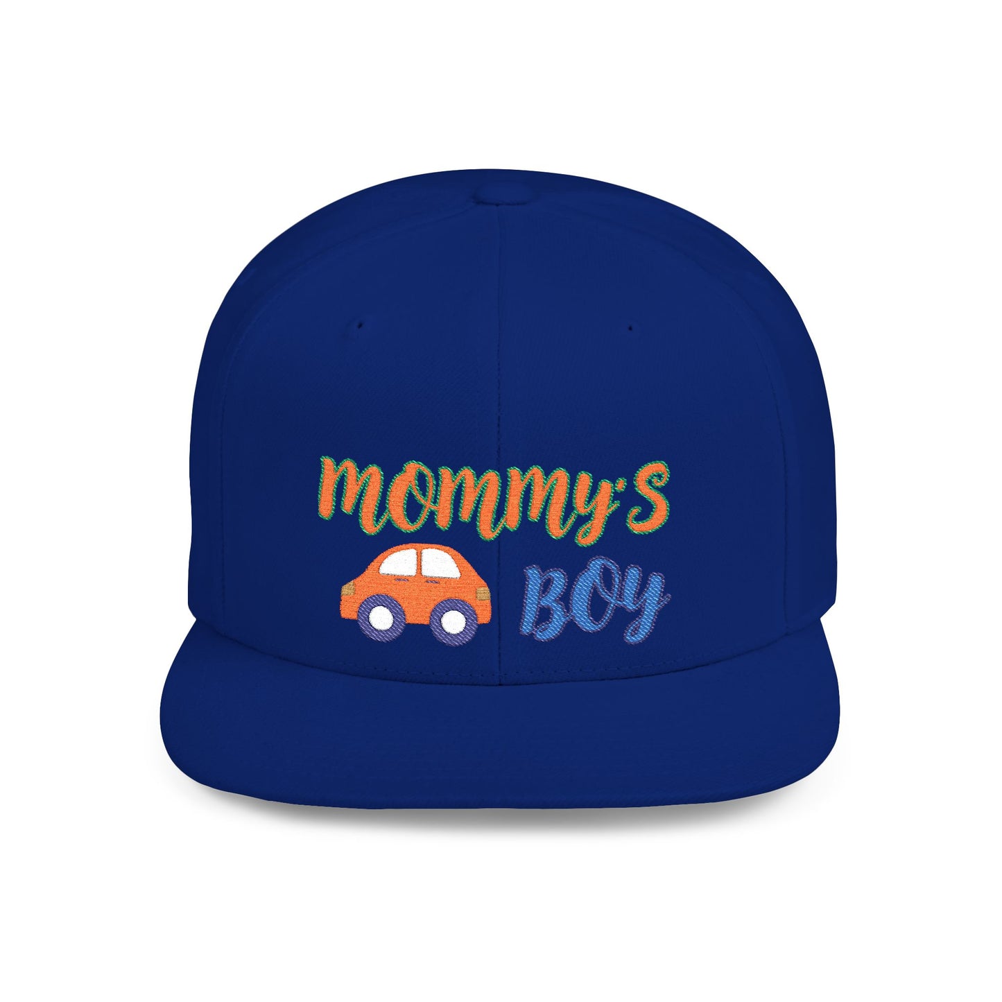 Mommy's Boy Flat Bill Snapback Cap – adjustable, stylish, and perfect for men, teens and even kids. Ideal casual hat or streetwear gift.