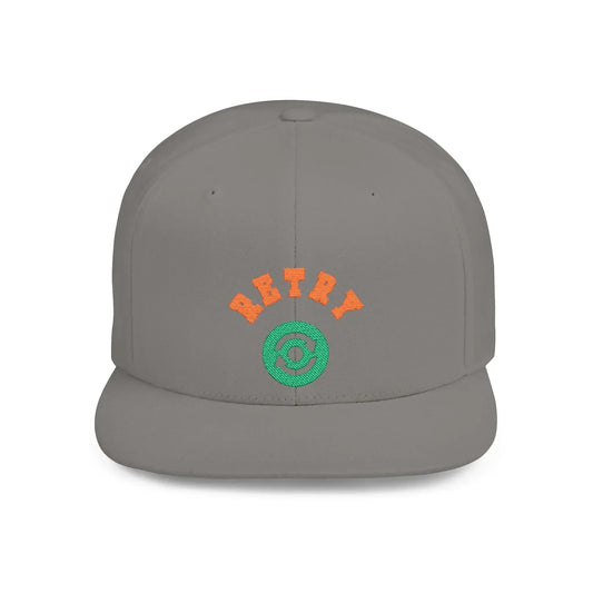 Retry Vintage Flat Bill Snapback Cap – Adjustable streetwear hat for men & women. Ideal gift for casual fashion, festivals, and urban style. - RizQ Life