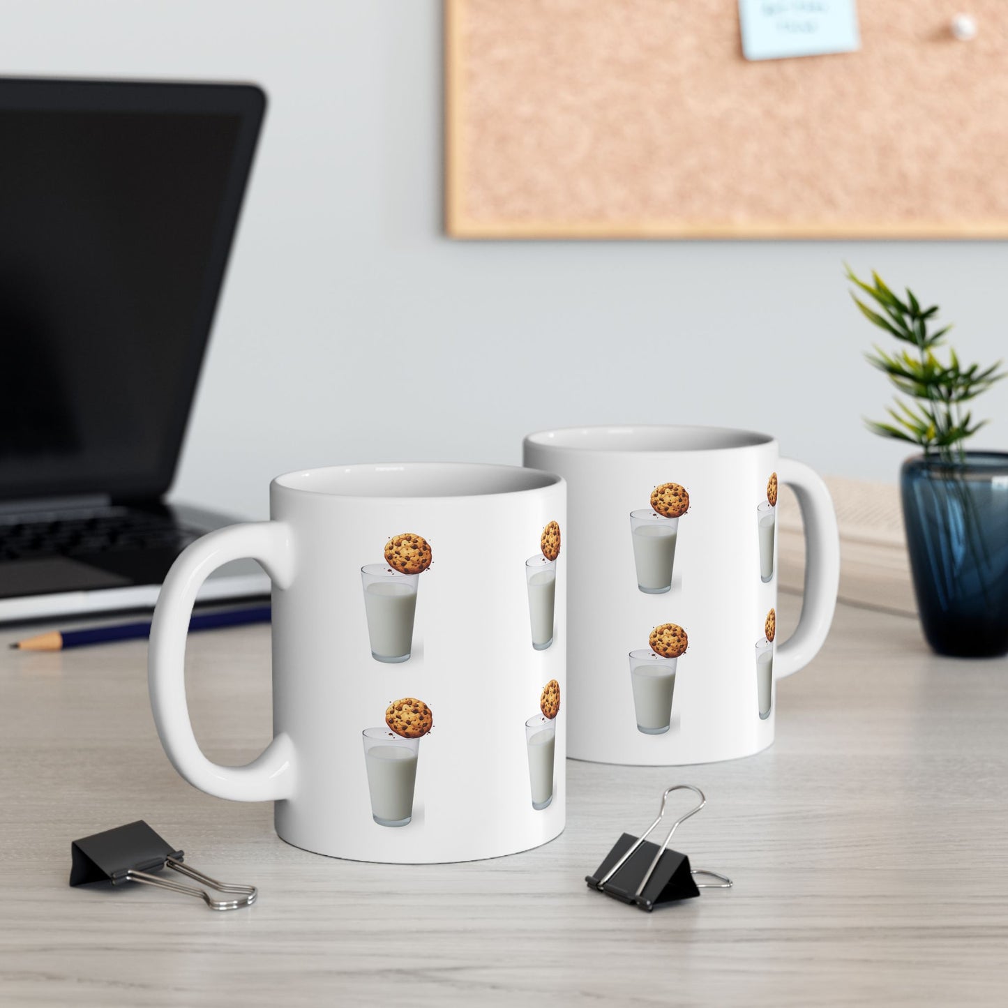 Mug - Cookie & Milk Ceramic Mug - Fun Drinkware for Cookie Lovers (11oz/15oz)