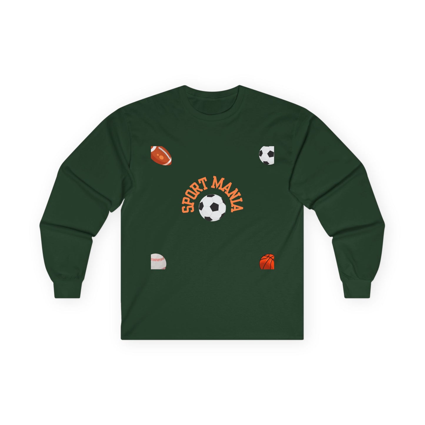 Sport Long Sleeve Tee - Fun Sports Design for Active Lifestyle