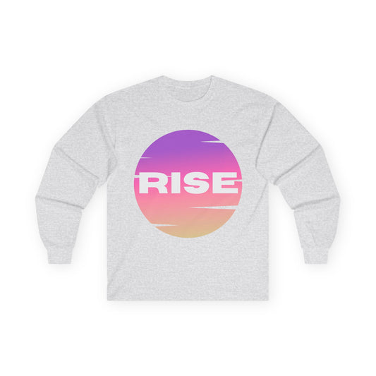 Motivational Long Sleeve Tee - 'RISE' Graphic