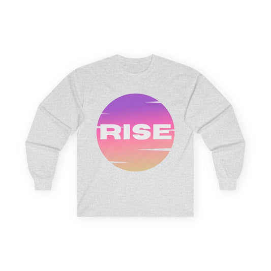 Motivational Long Sleeve Tee - 'RISE' Graphic - RizQ Life