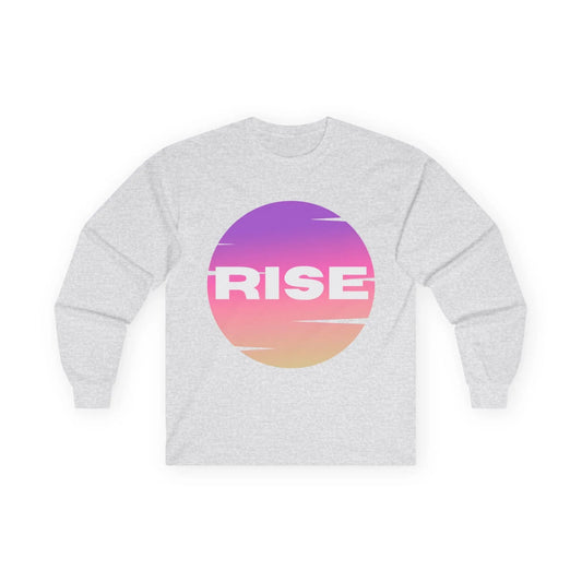 Motivational Long Sleeve Tee - 'RISE' Graphic - RizQ Life