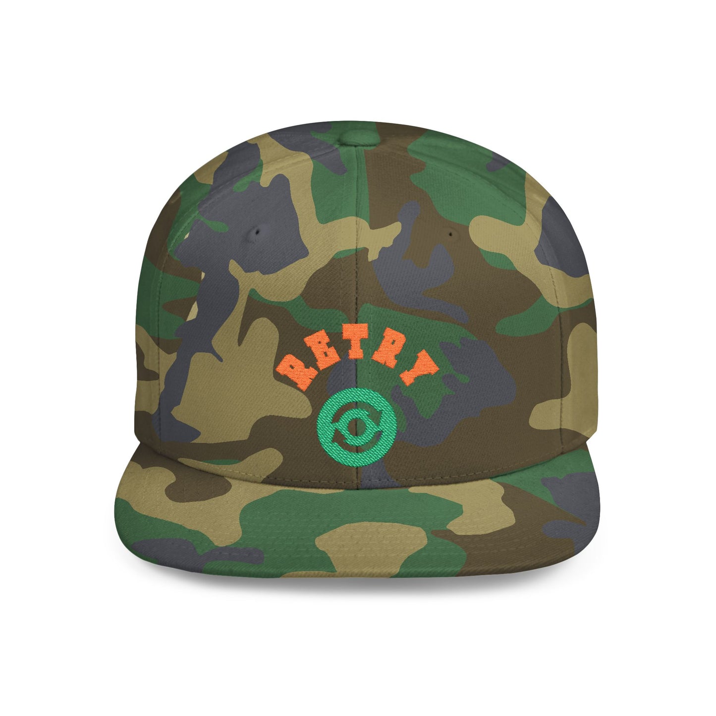 Retry Vintage Flat Bill Snapback Cap – Adjustable streetwear hat for men & women. Ideal gift for casual fashion, festivals, and urban style.