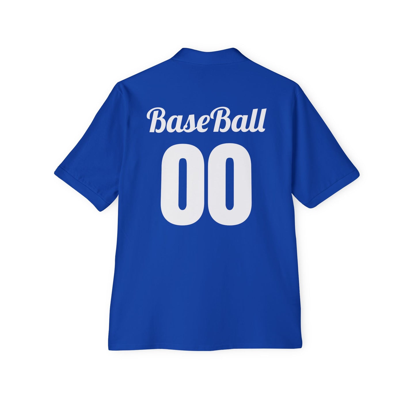 Men's Baseball Polo - Graphic Bat and Ball Design