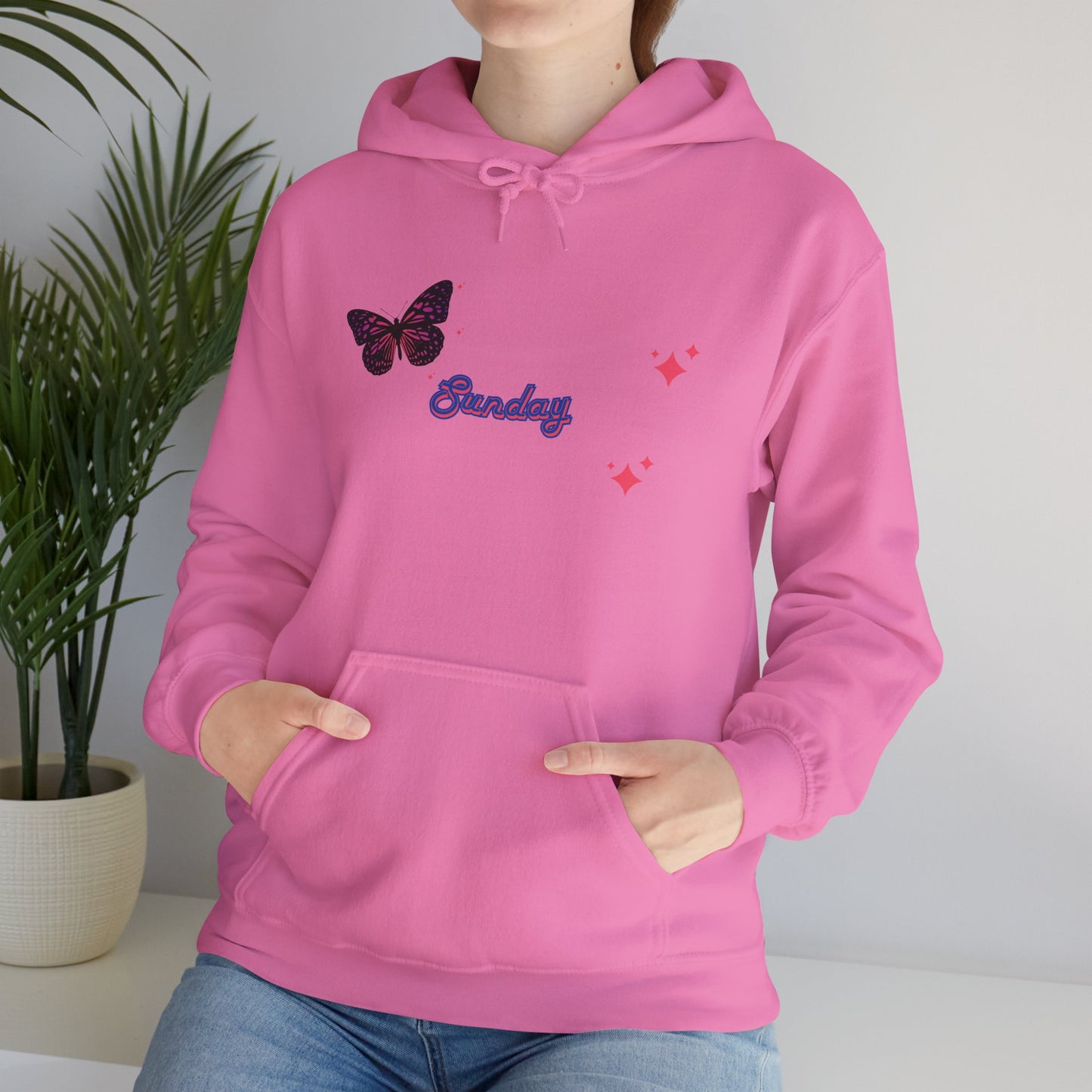 Butterfly Sunday Hoodie Sweatshirt For Women