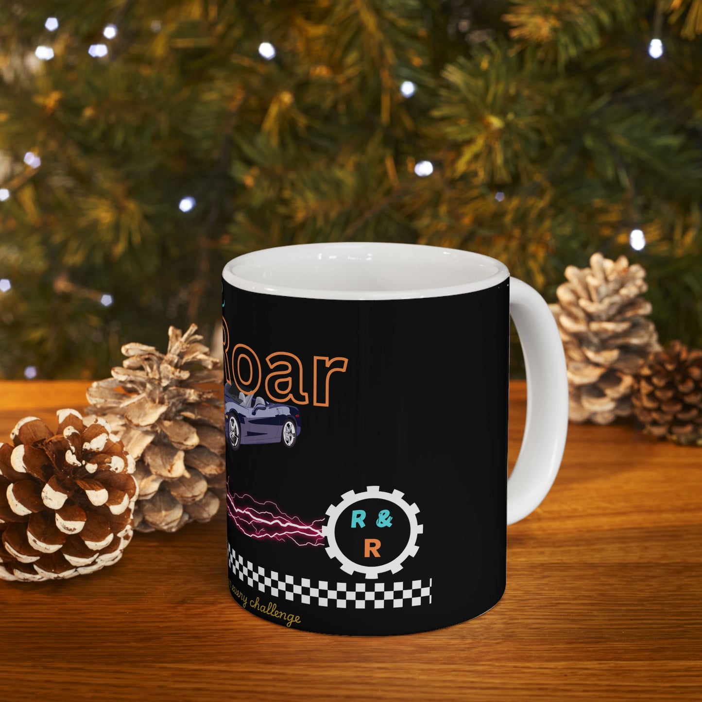 Racing Mug - Rush & Roar Ceramic Mug - Perfect Gift for Car and Motorcycle Enthusiasts