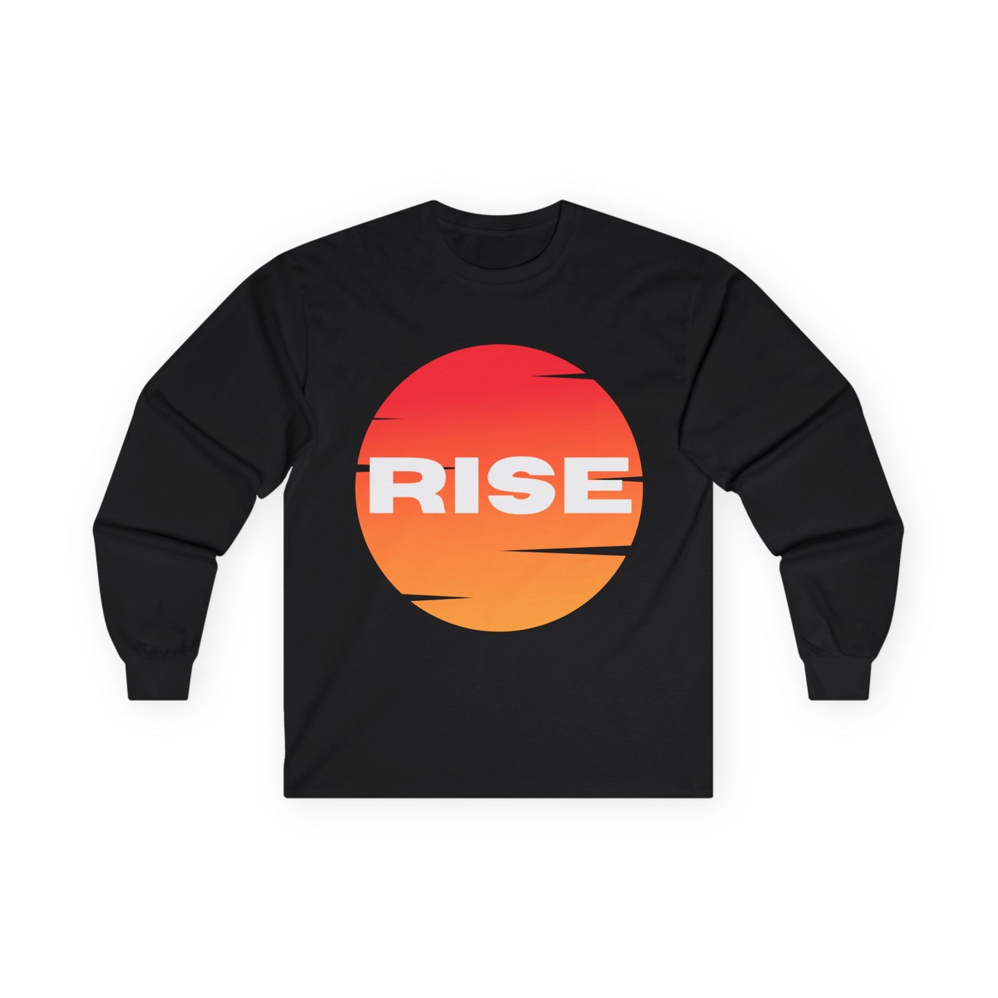 Sunrise RISE Long Sleeve Tee - Motivational Unisex Cotton Shirt for Inspiration