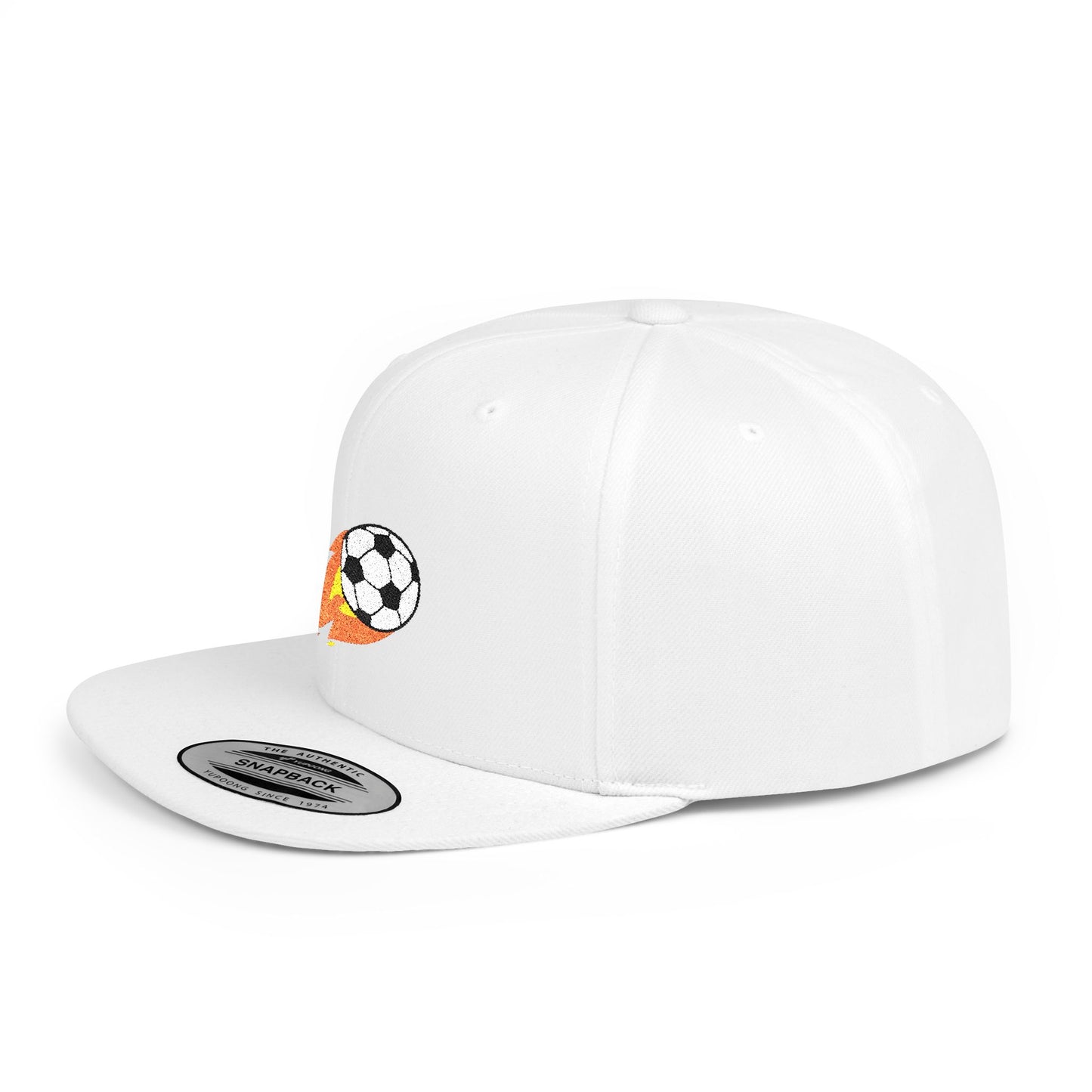 Soccer Ball Flat Bill Snapback Hat - Stylish Snapback Cap for Casual Outfits and Streetwear
