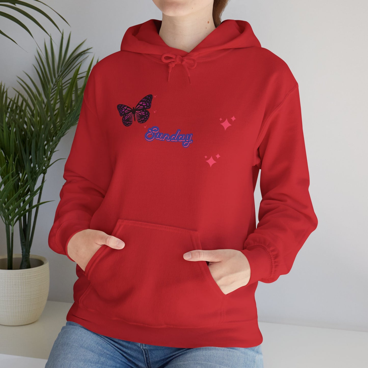 Butterfly Sunday Hoodie Sweatshirt For Women