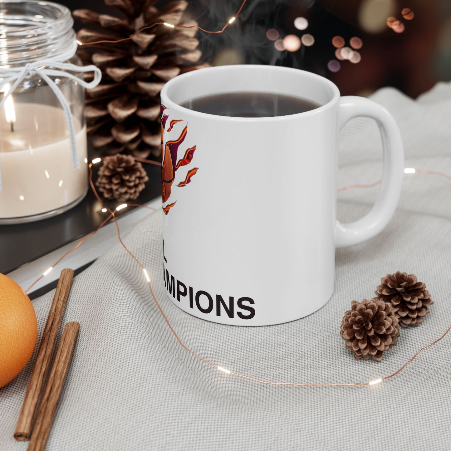 Flaming Basketball Champion Mug - Gift for Sports Lovers