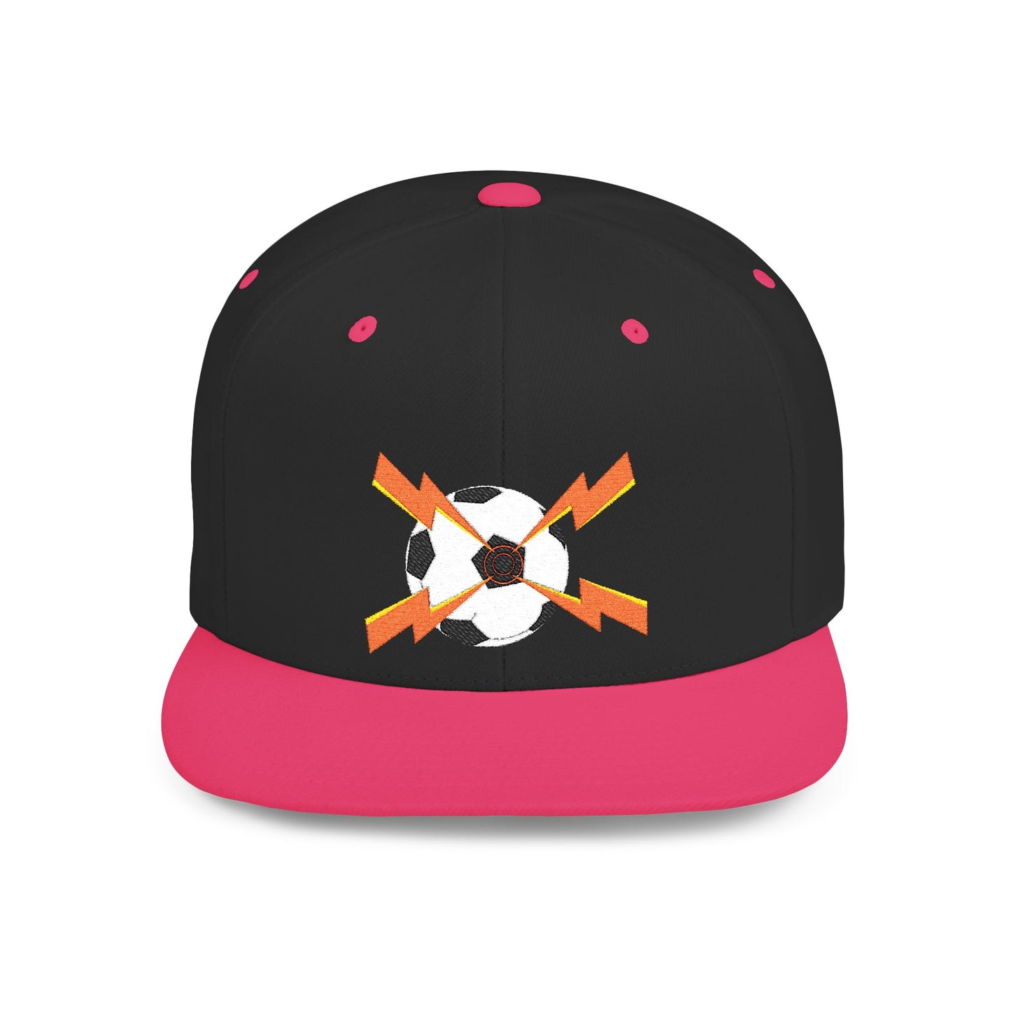 Soccer flat bill snapback hat – adjustable, stylish, and perfect for streetwear, casual outings, festivals, and gifting.