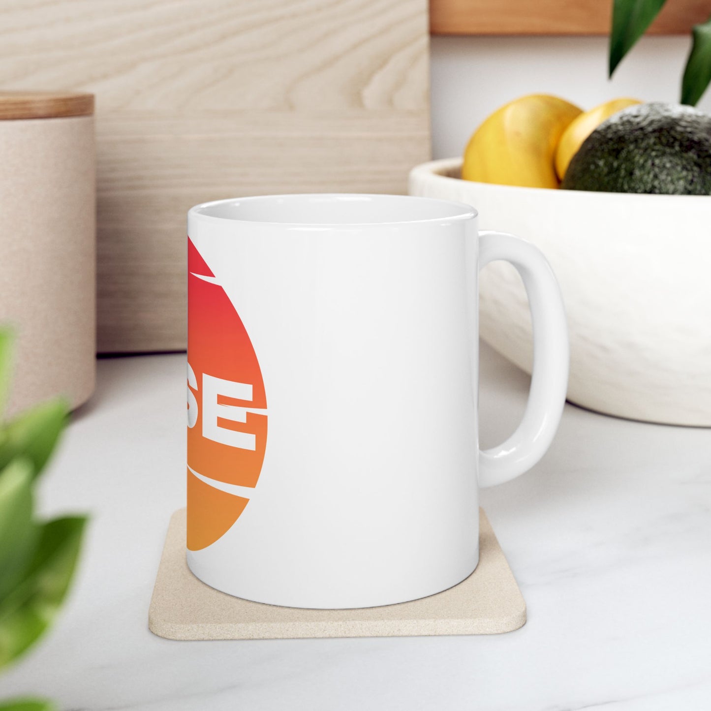 Inspirational Ceramic Mug with 'RISE' Motivational design