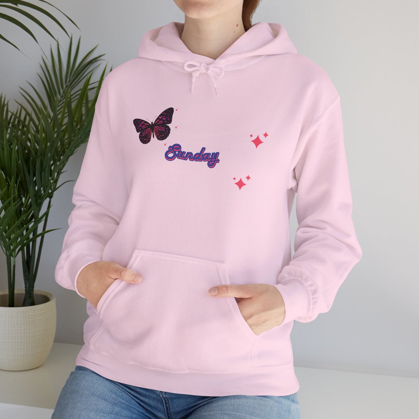 Butterfly Sunday Hoodie Sweatshirt For Women