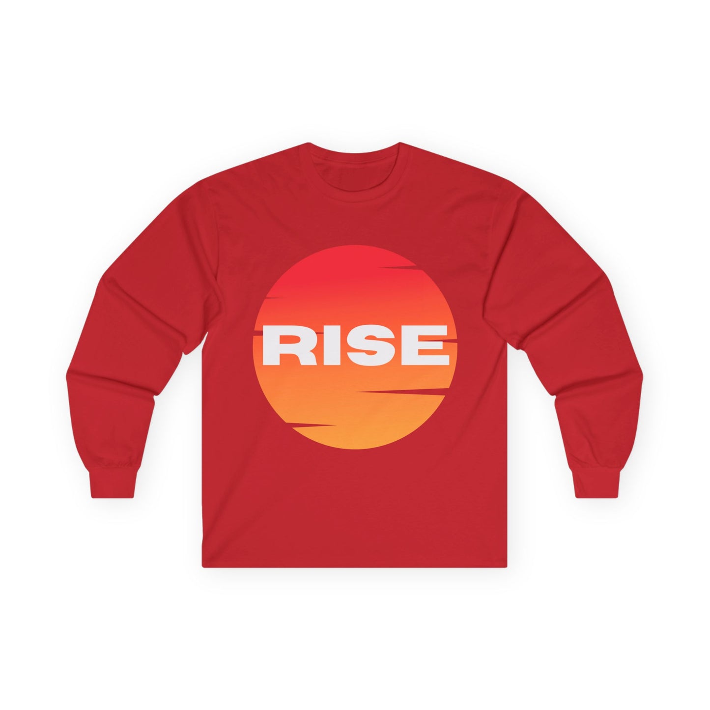 Sunrise RISE Long Sleeve Tee - Motivational Unisex Cotton Shirt for Inspiration