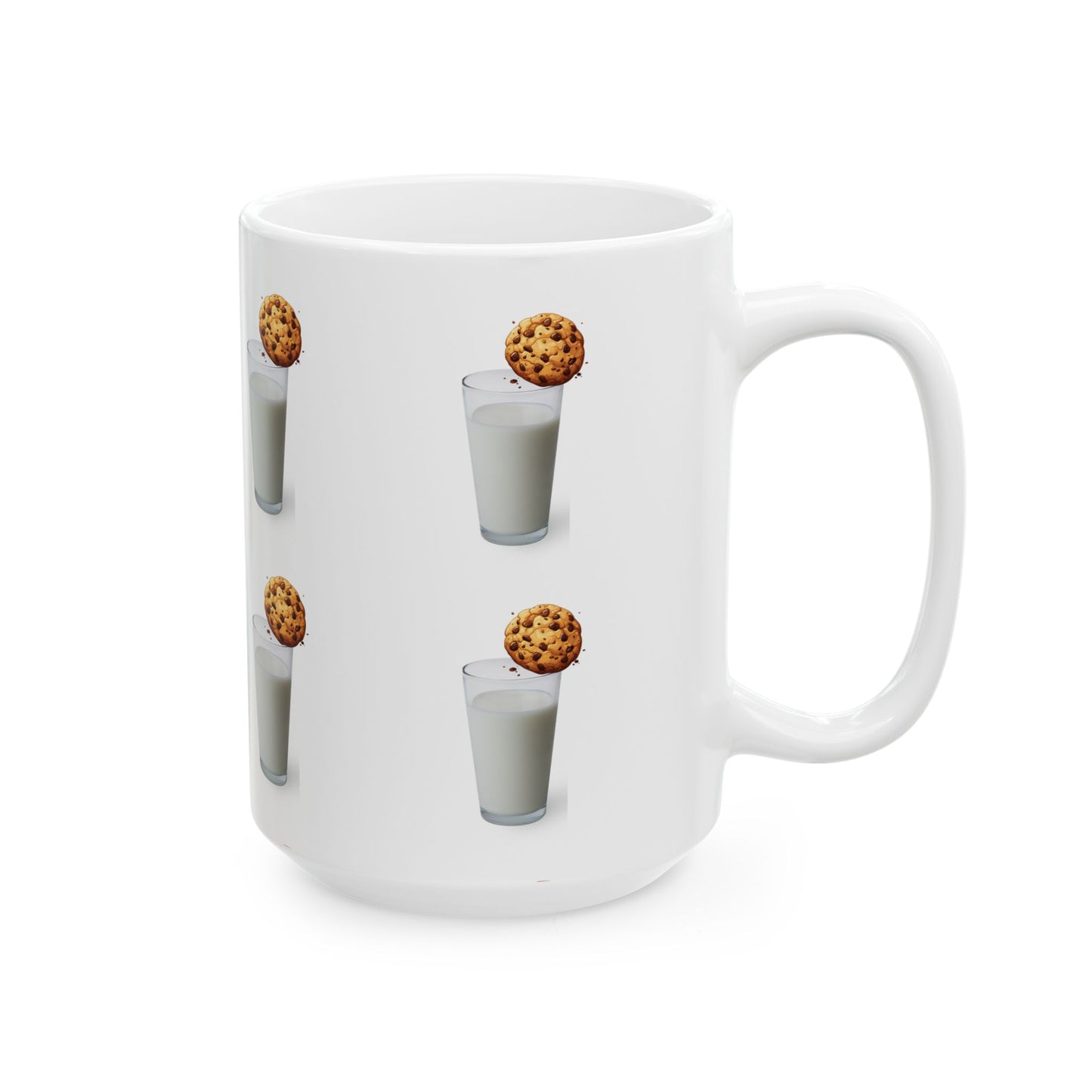 Mug - Cookie & Milk Ceramic Mug - Fun Drinkware for Cookie Lovers (11oz/15oz)