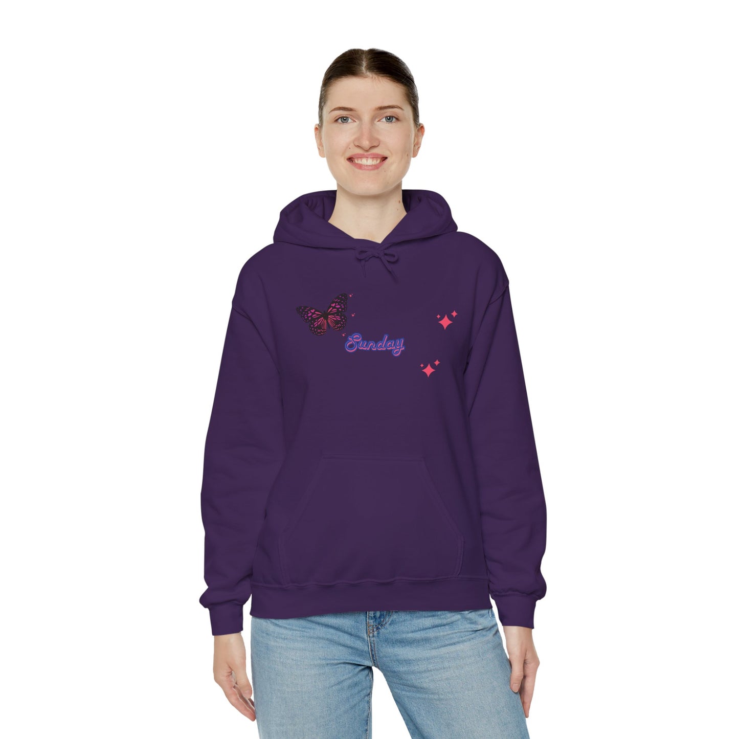 Butterfly Sunday Hoodie Sweatshirt For Women