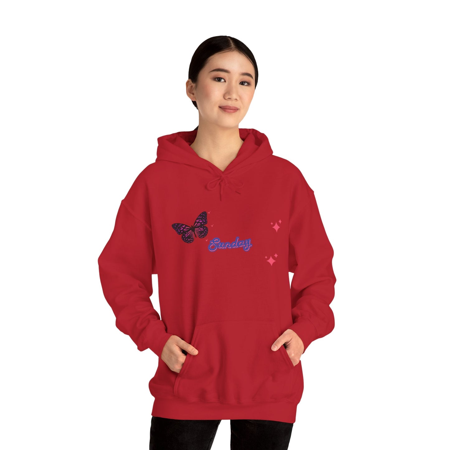 Butterfly Sunday Hoodie Sweatshirt For Women