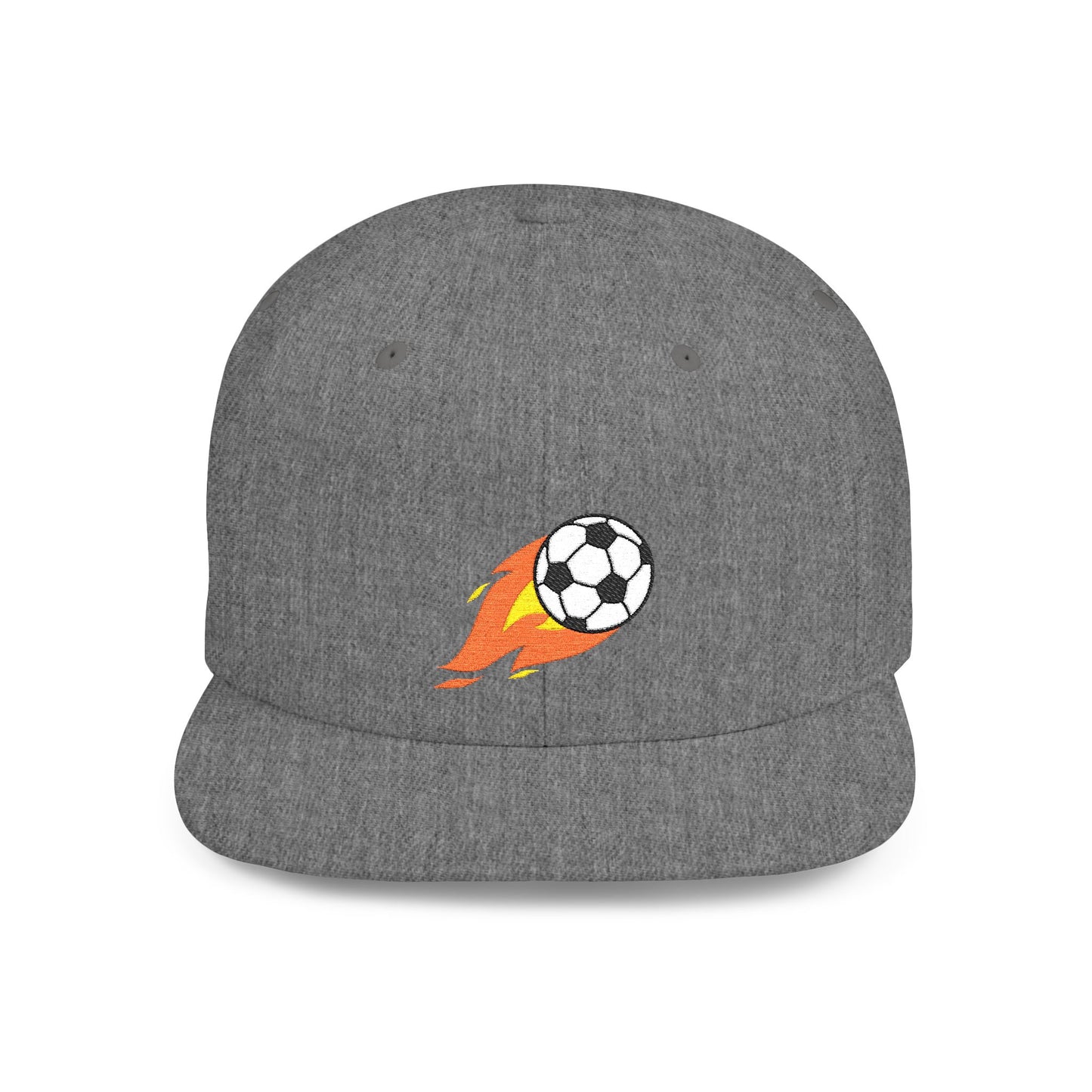 Soccer Ball Flat Bill Snapback Hat - Stylish Snapback Cap for Casual Outfits and Streetwear