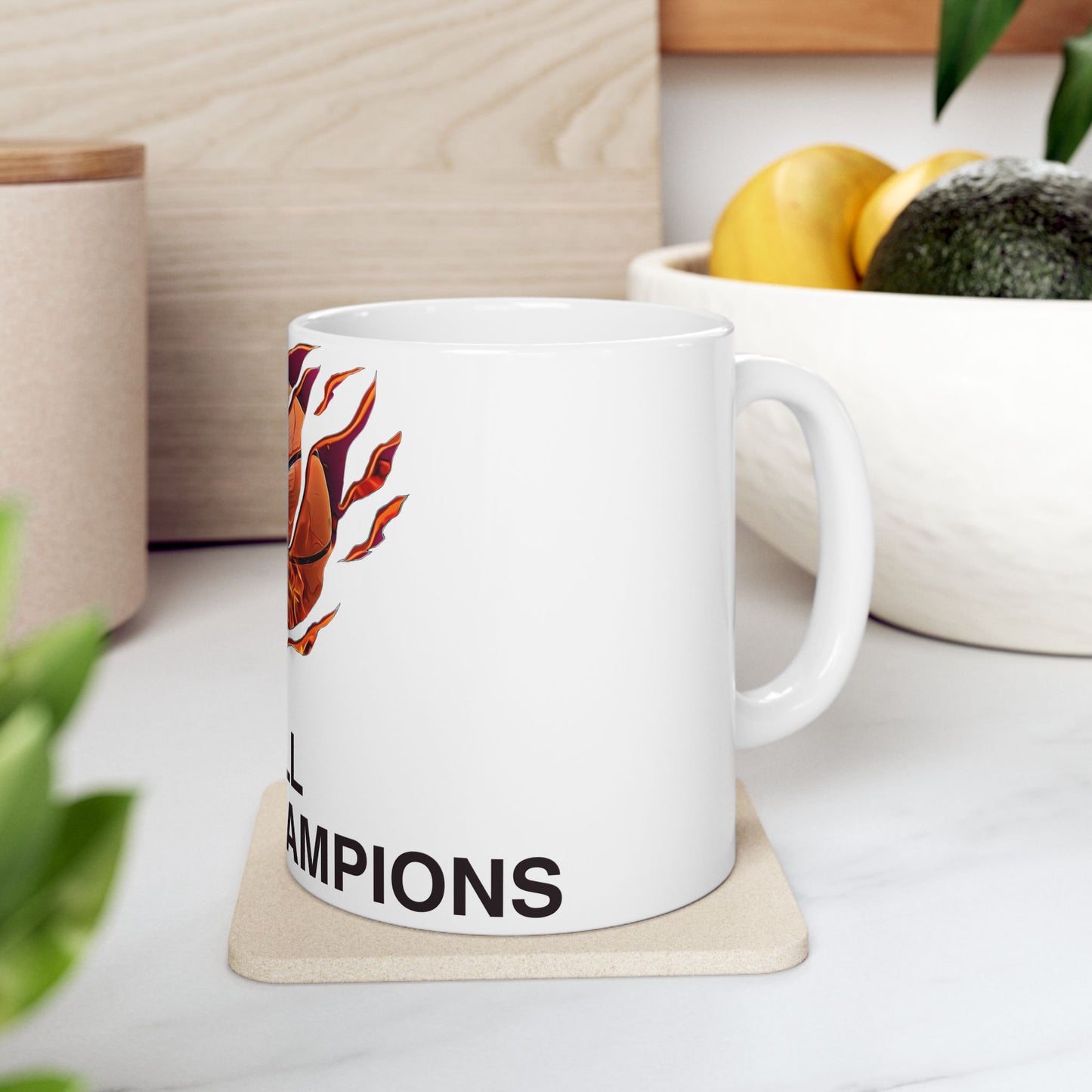 Flaming Basketball Champion Mug - Gift for Sports Lovers