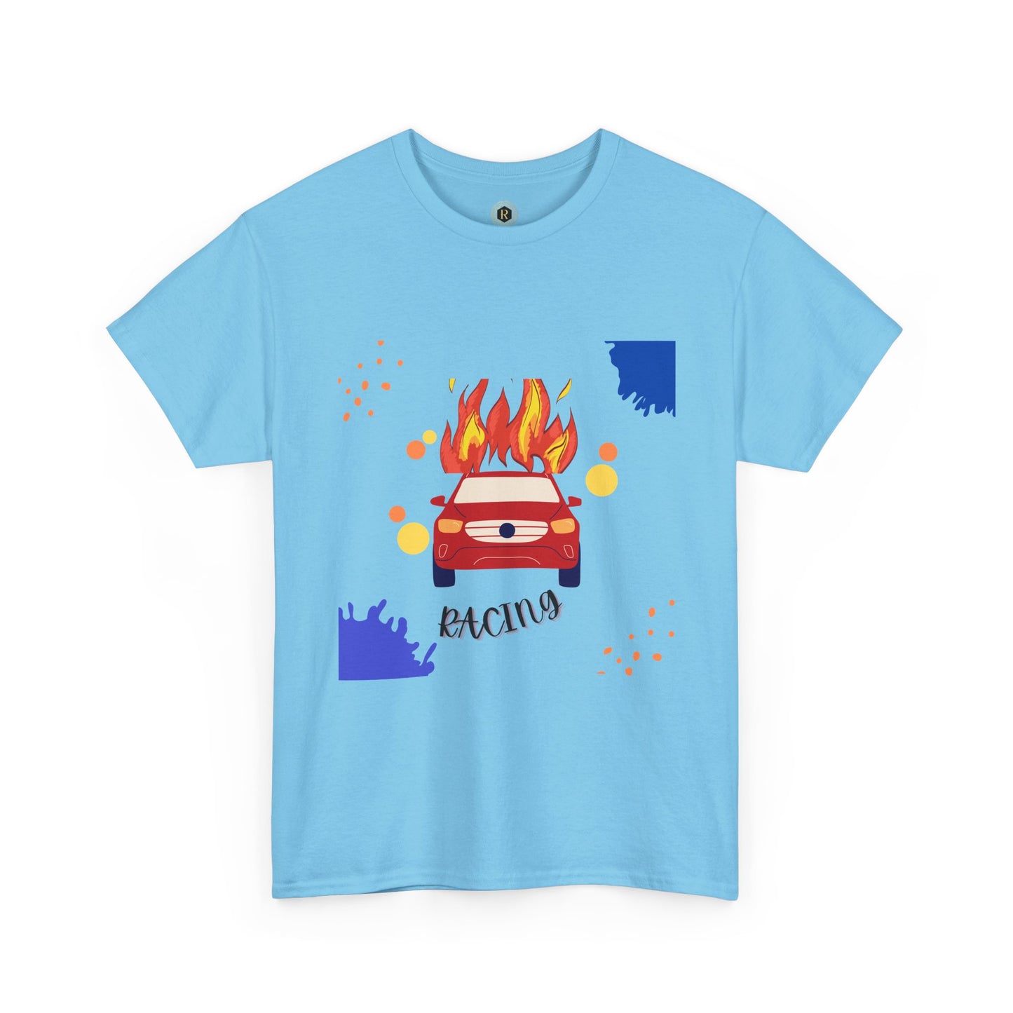 Unisex Racing Graphic T-Shirt – Heavy Cotton Car Racing Tee for Men & Women, Casual Motorsport Fan Shirt, Short Sleeve Top, Sizes S-5XL