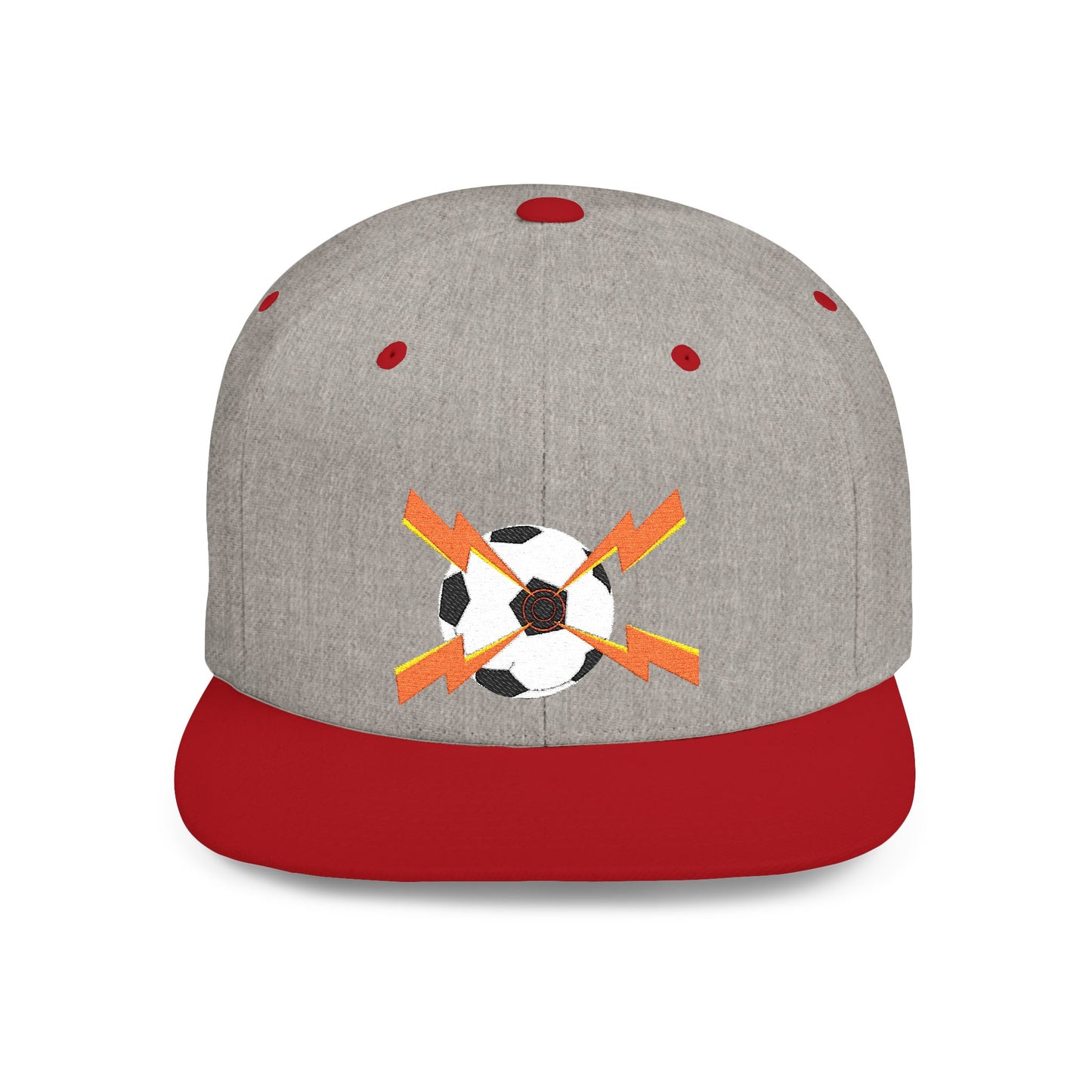 Soccer flat bill snapback hat – adjustable, stylish, and perfect for streetwear, casual outings, festivals, and gifting.