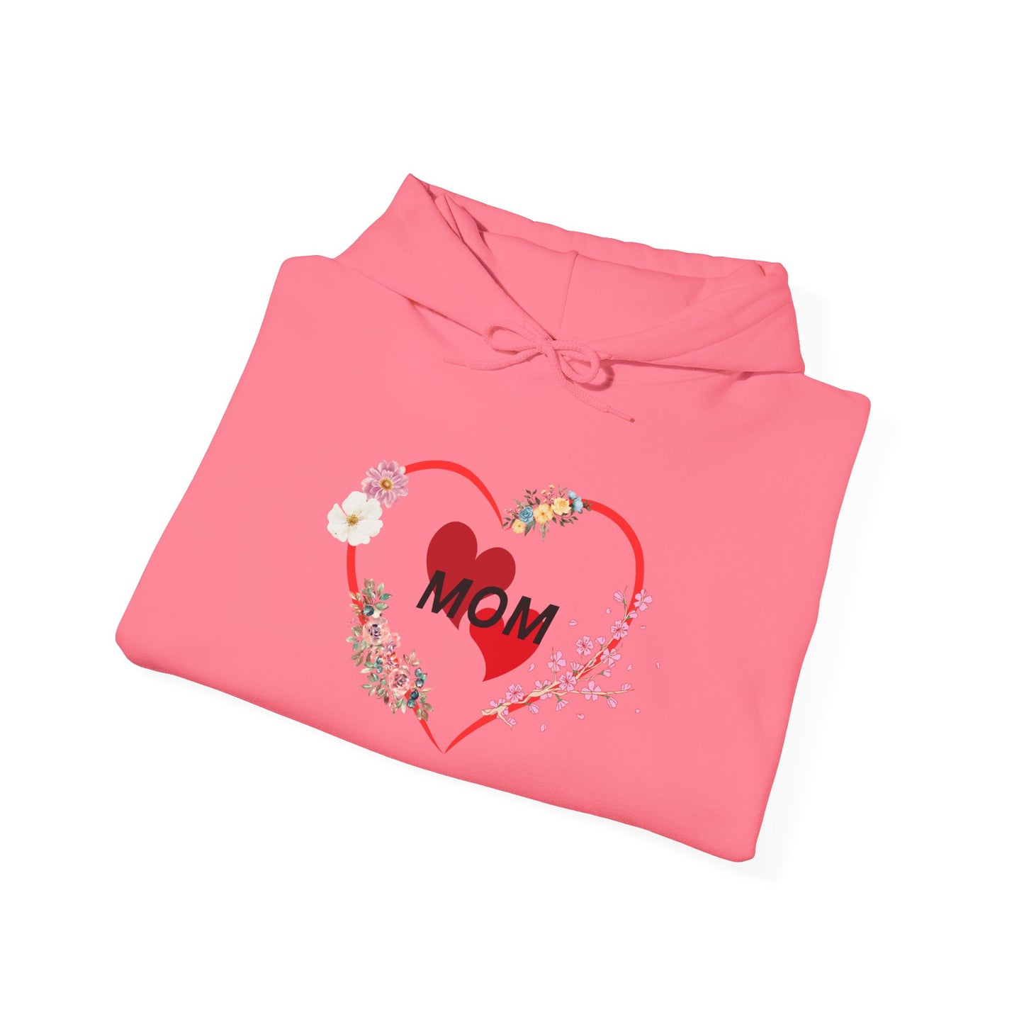 Mom Love Hoodie - Floral Heart Design - Perfect Gift for Mother's Day