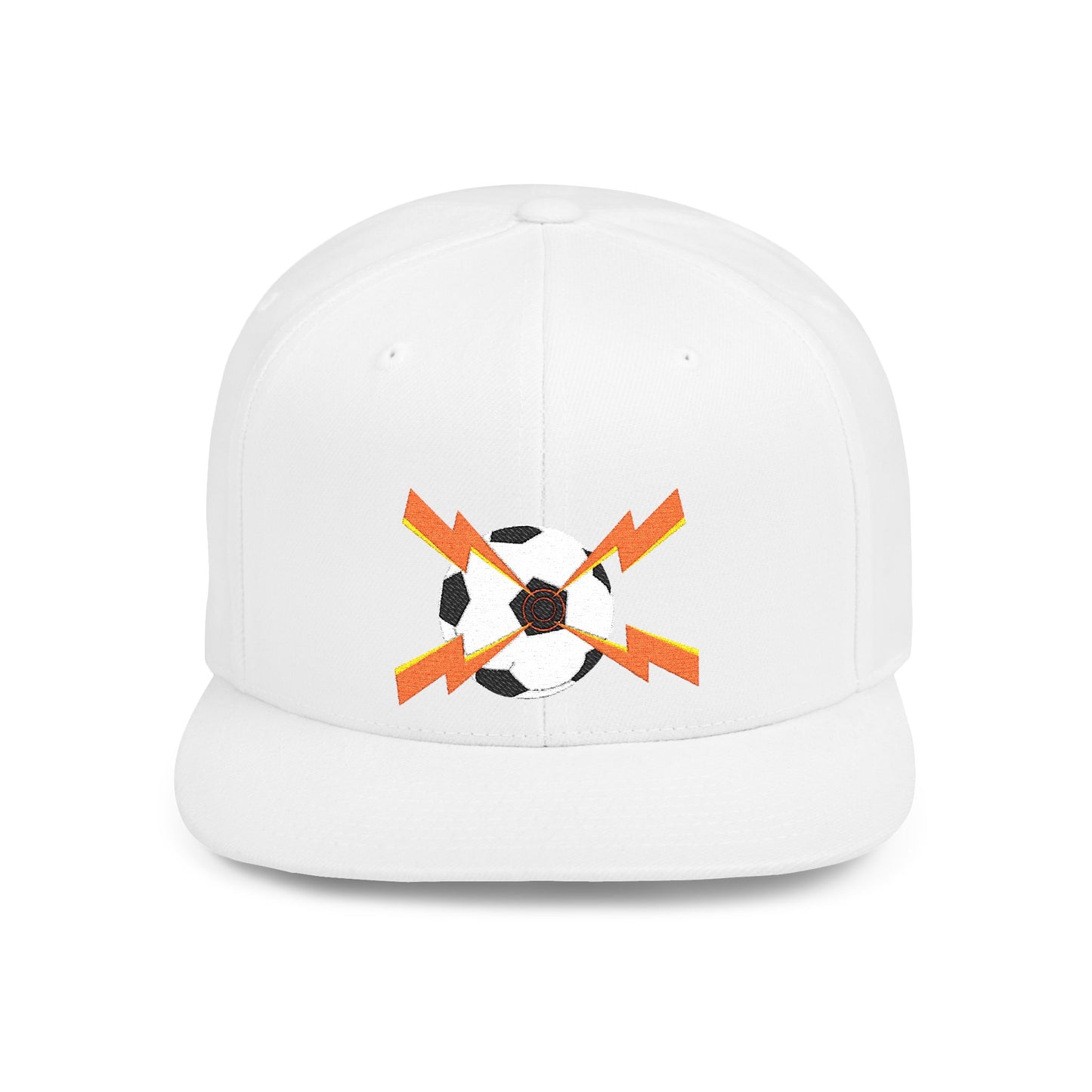 Soccer flat bill snapback hat – adjustable, stylish, and perfect for streetwear, casual outings, festivals, and gifting.