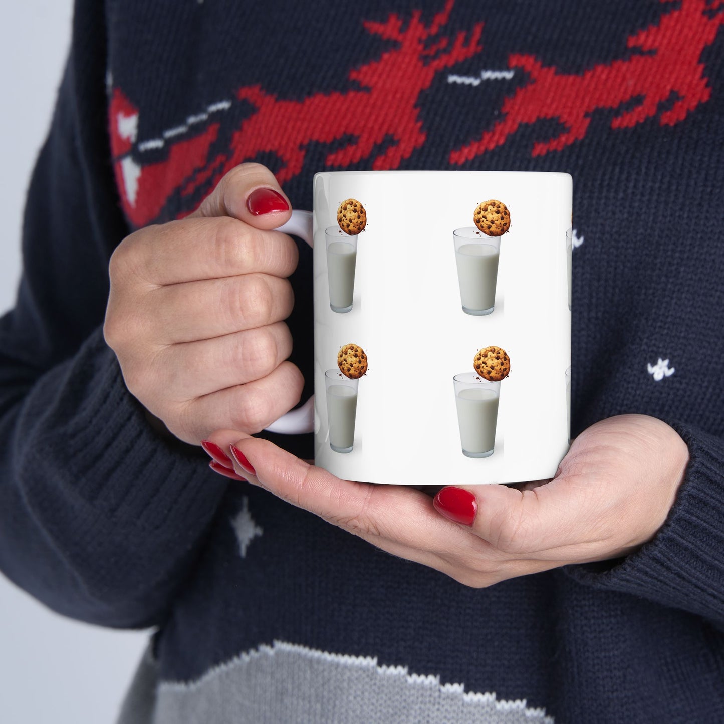 Mug - Cookie & Milk Ceramic Mug - Fun Drinkware for Cookie Lovers (11oz/15oz)