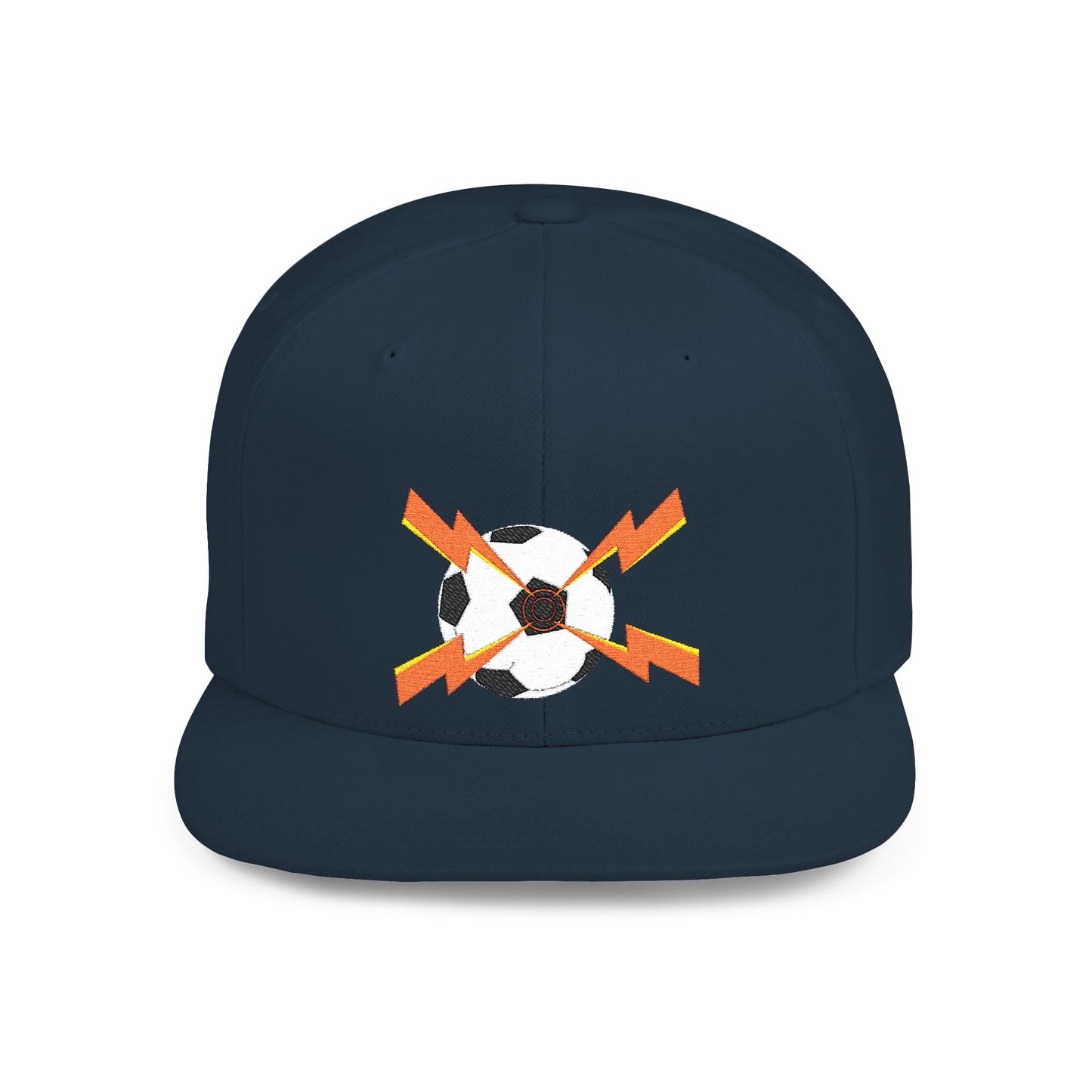 Soccer flat bill snapback hat – adjustable, stylish, and perfect for streetwear, casual outings, festivals, and gifting.