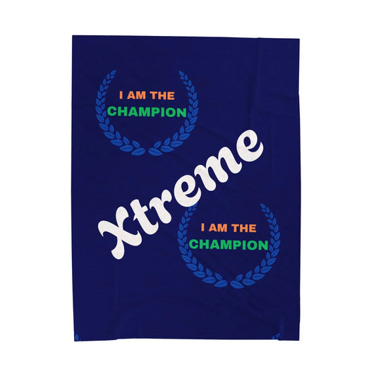 Champion Velveteen Plush Blanket - Cozy, Motivational Gift for Sports Lovers, Home Decor, Couch Throw, Perfect for Celebrations - RizQ Life
