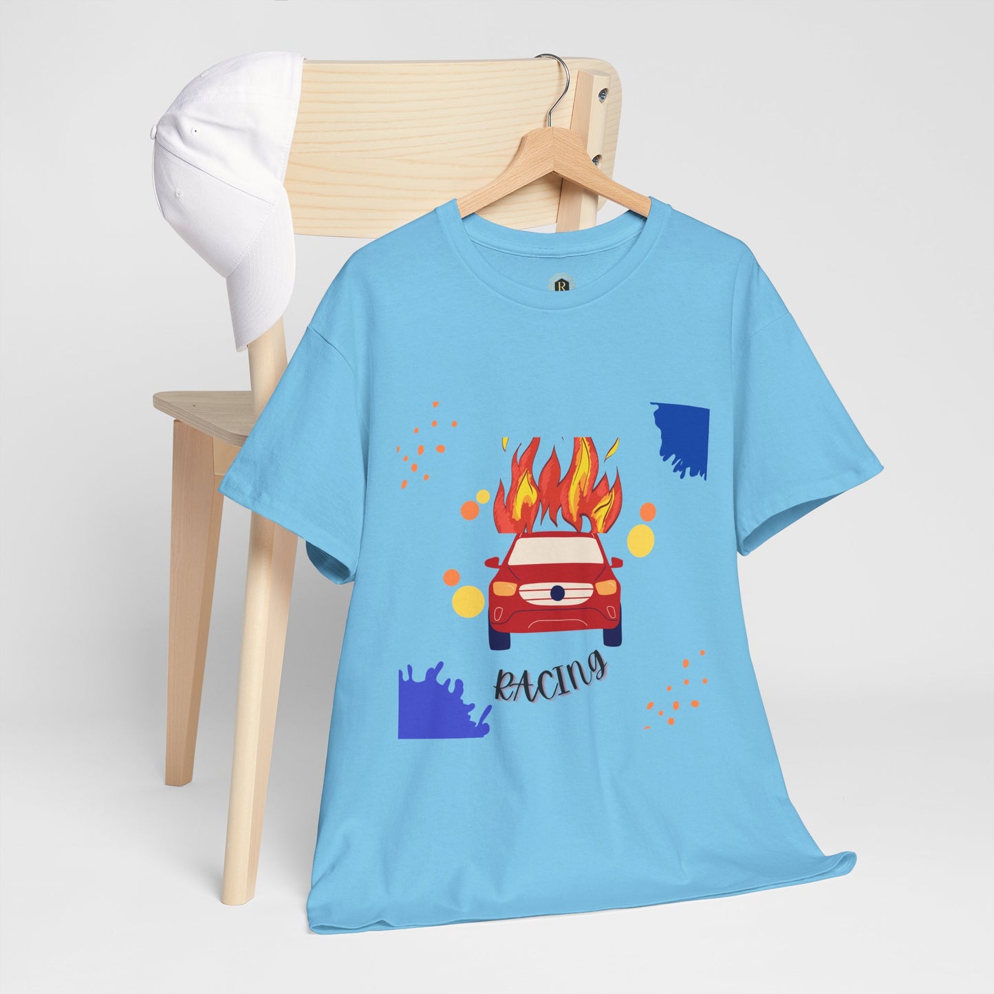 Unisex Racing Graphic T-Shirt – Heavy Cotton Car Racing Tee for Men & Women, Casual Motorsport Fan Shirt, Short Sleeve Top, Sizes S-5XL