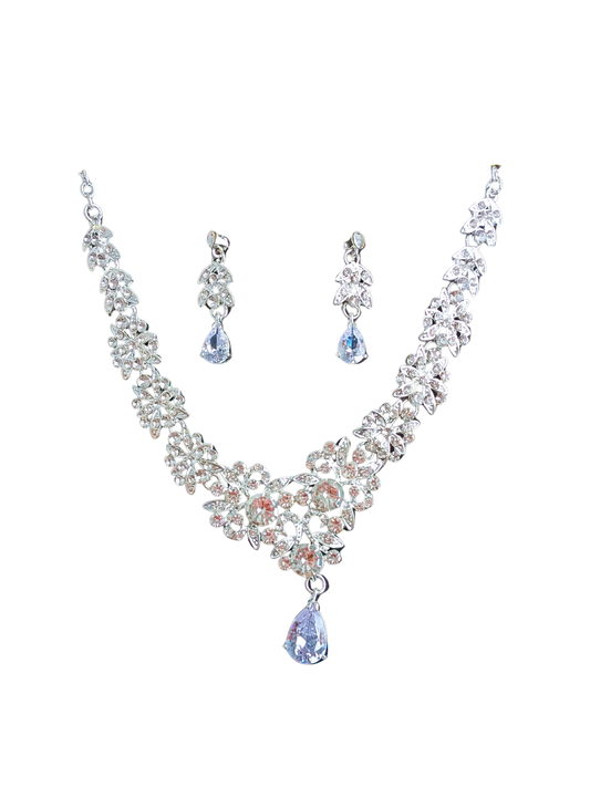 High End Luxury Crown Necklace Earrings set For Bride, Weeding Dress Jewelry, Weeding Necklace, Weeding Jewelry High End Grand