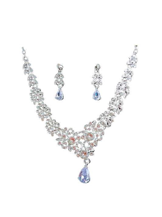 High End Luxury Crown Necklace Earrings set For Bride, Weeding Dress Jewelry, Weeding Necklace, Weeding Jewelry High End Grand - RizQ Life