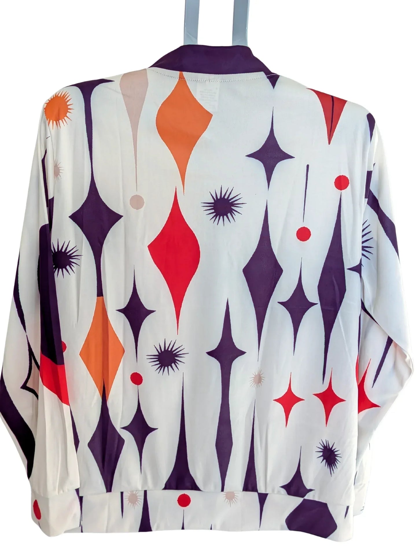 Men's Long Sleeve Shirt, Loose Fit V-Neck Zipper Front, All season Formal & Casual Tops, Geometric Pattern Men's Clothing - RizQ Life