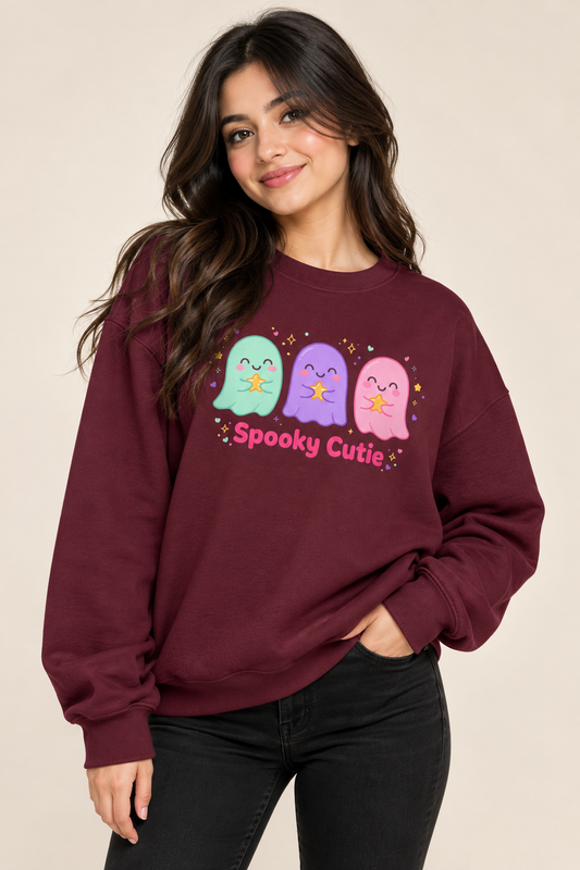 Spooky Cutie Sweatshirt | Cute Pastel Halloween Ghost Crewneck