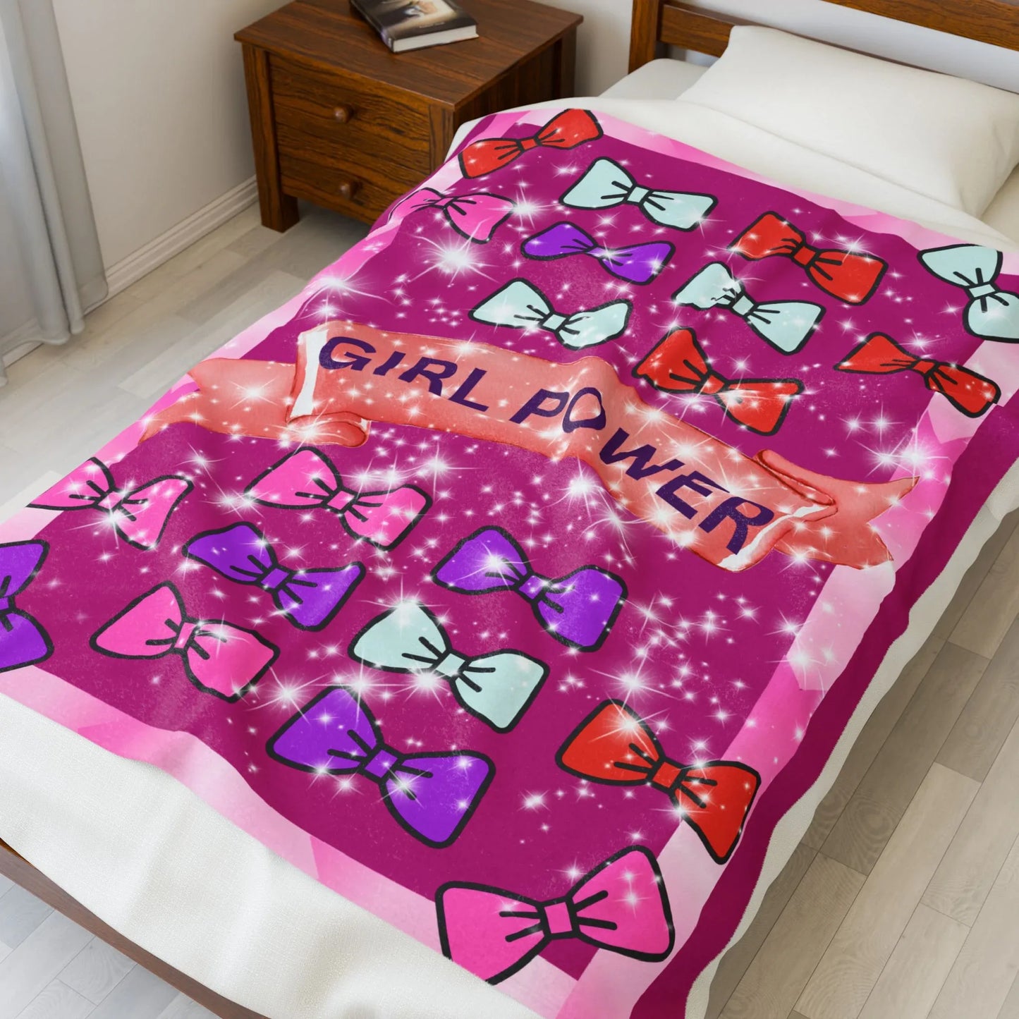 Girl Power Plush Blanket - Cozy Kids Throw & Inspirational Home Decor Gift - RizQ Life 