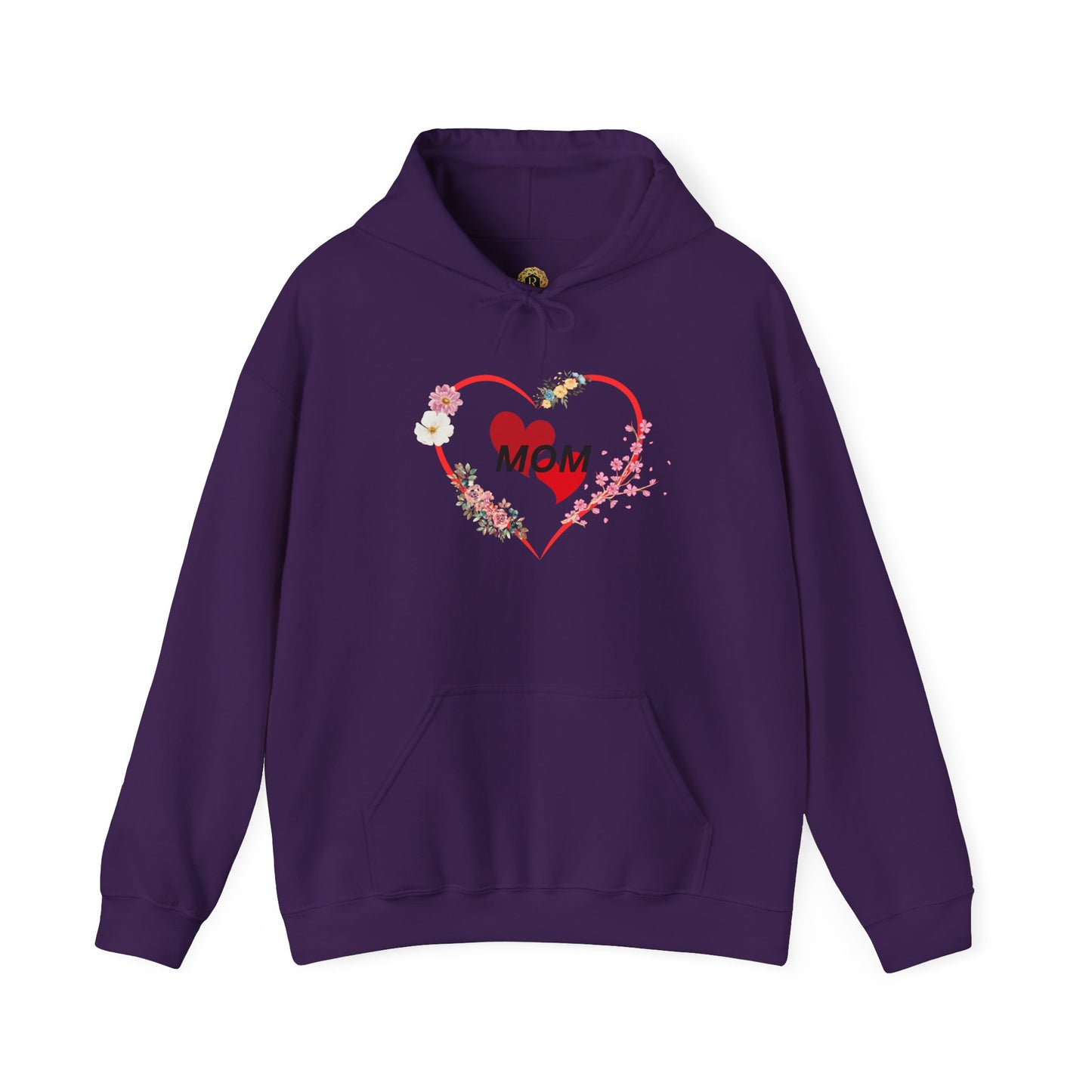 Mom Love Hoodie - Floral Heart Design - Perfect Gift for Mother's Day