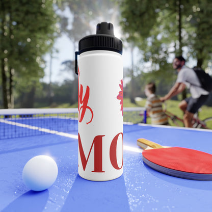 Floral Stainless Steel Water Bottle with Sports Lid - Perfect Gift for Mom
