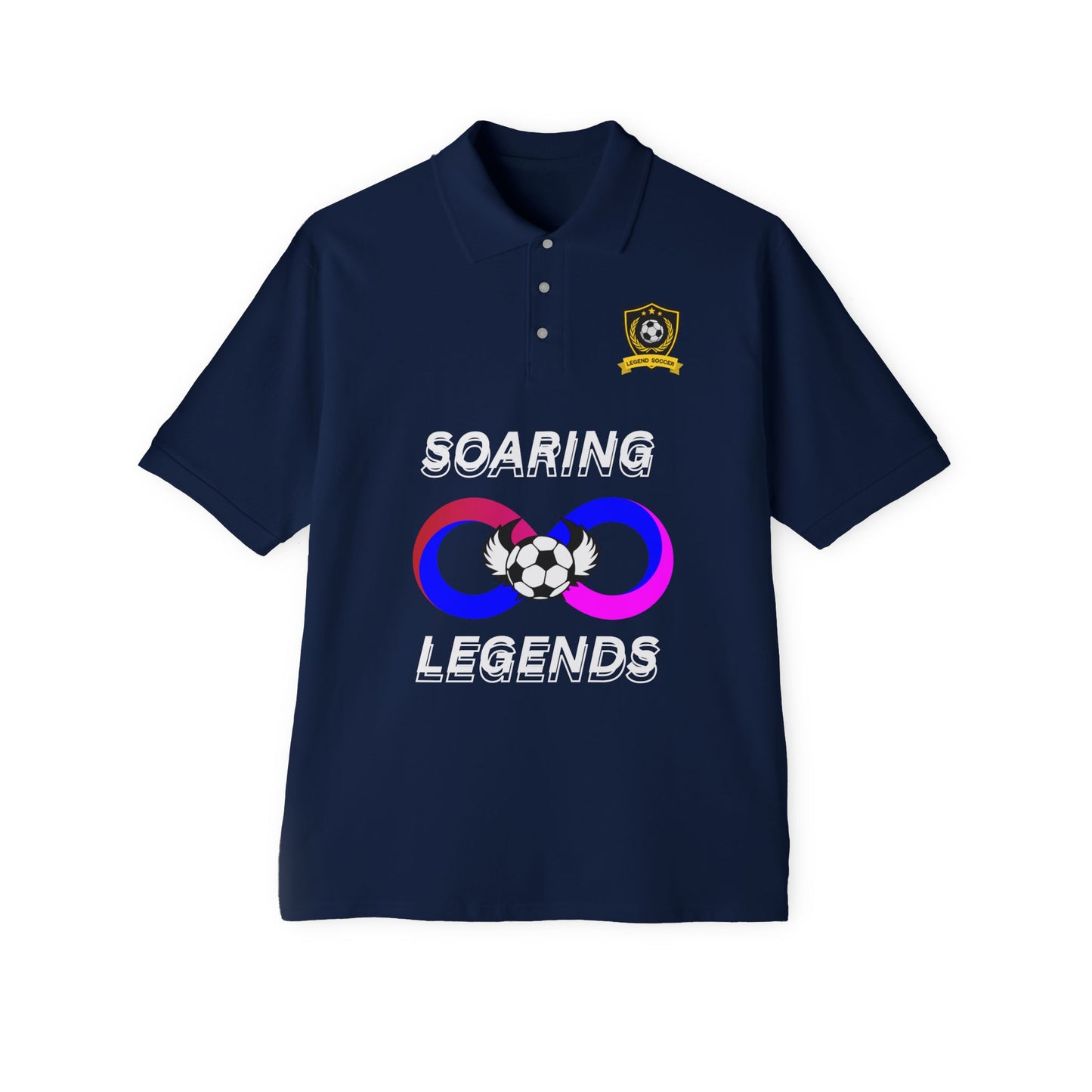 Soccer Polo - Soaring Legends & soccer Design for Sports Enthusiasts